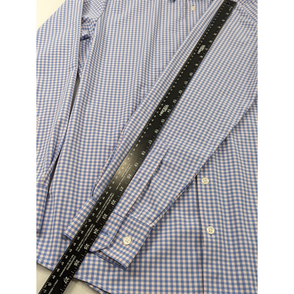 Mizzen+Main‎ Performance Button Up Shirt Mens Medium Trim Fit Plaid Long Sleeve - Picture 7 of 9